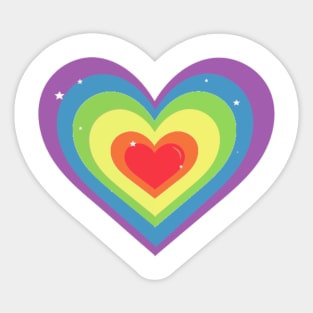 Rainbow Heart Sticker